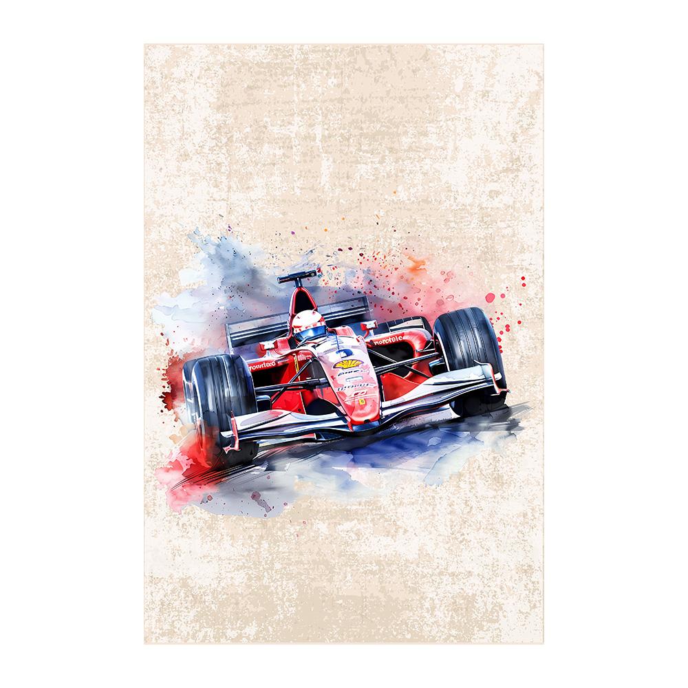 Retro F1 Racing Canvas Painting Poster Vintage Racing Car Wall Art Print for Home Decor