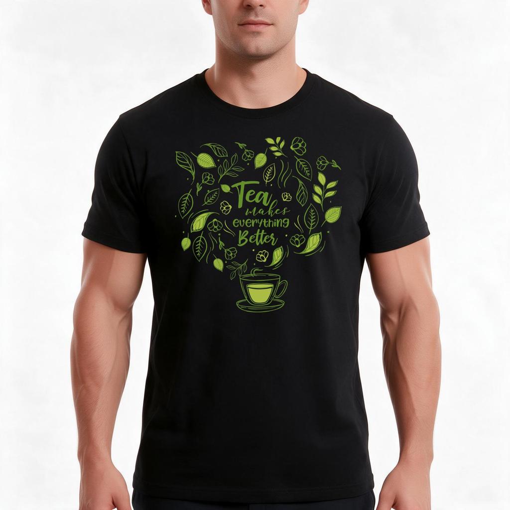 Tea Makes Everything Better Tshirt Summer Casual Cotton Tee Oversized Streetwear Tops Vintage Graphic Print 100 Cotton