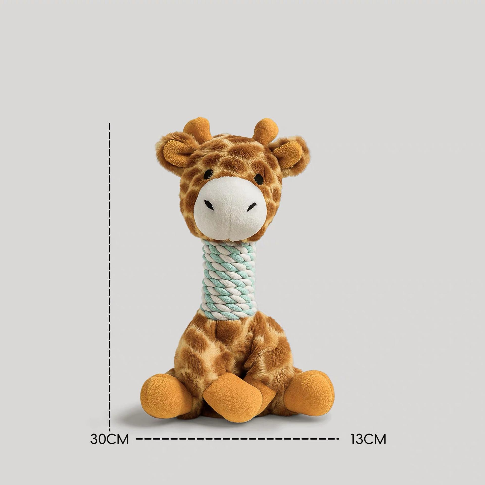 

Giraffe, Raccoon, Dog, Cotton Rope, Plush Sound Relief Toy, Molar Teeth, Gnaw-resistant Pet Products 35cm