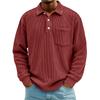 Men's  Corduroy  Fashion  American Style  Leisure  Button  Flip Collar  Pullover  Hoodie