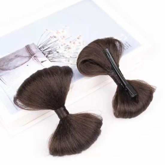 Bow Wig Realistic No Perming Dyeing Han Clothing Hair Styling Fluffy Soft Ancient Style Bow Updo Hair