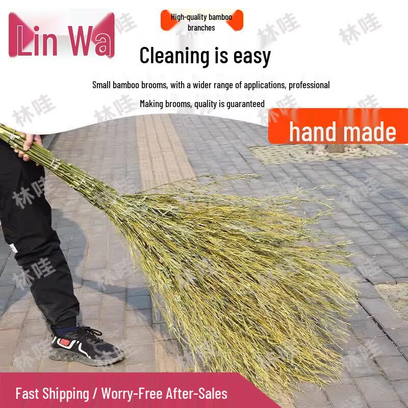 Heavy-Duty Bamboo Broom
