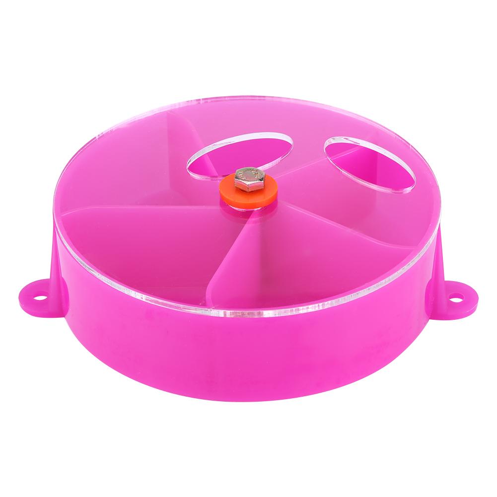 Bird Pet Foraging Feeder Food Wheel Feeding Storage Box Toy Purple