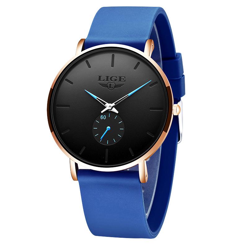 LIGE 2022 Men's and Unisex Simple Waterproof Quartz Watch