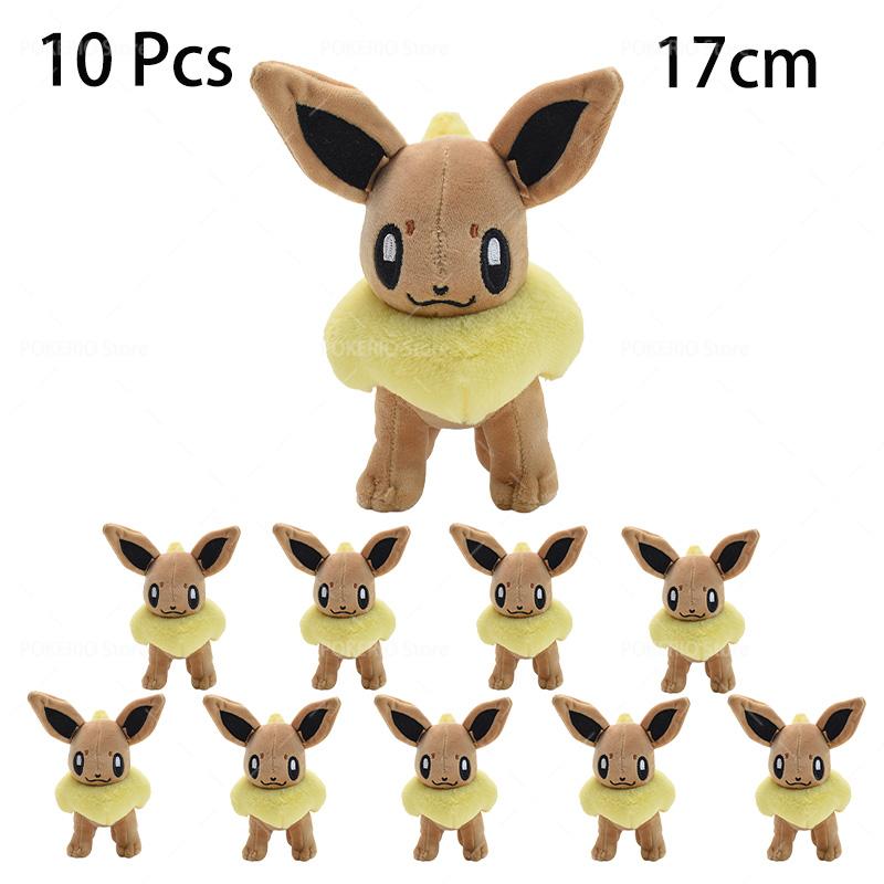 10 Pcs/lot Pokemon Plush Mimikyu Eevee Umbreon Jolteon Glaceon Vaporeon Sylveon Espeon Kawaii Gengar Stuffed Animal Peluche