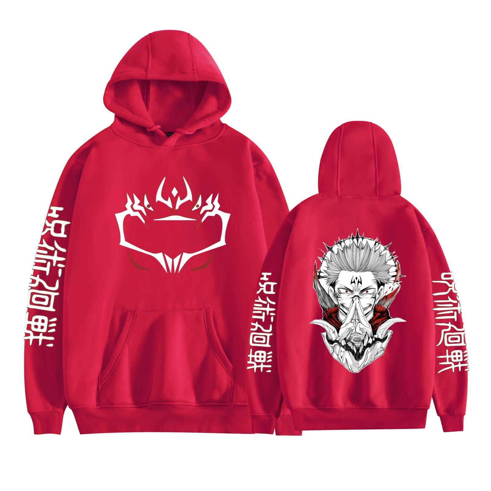 Повседневные толстовки с длинным рукавом Kaisen Jujutsu с крутым принтом Ryomen Sukuna — фото 6