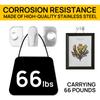 20/30PCS 66lbs Interlock Hanging Buckle Flush Mount Bracket Heavy Duty Picture Frame Hook Display Hooks Stainless Steel