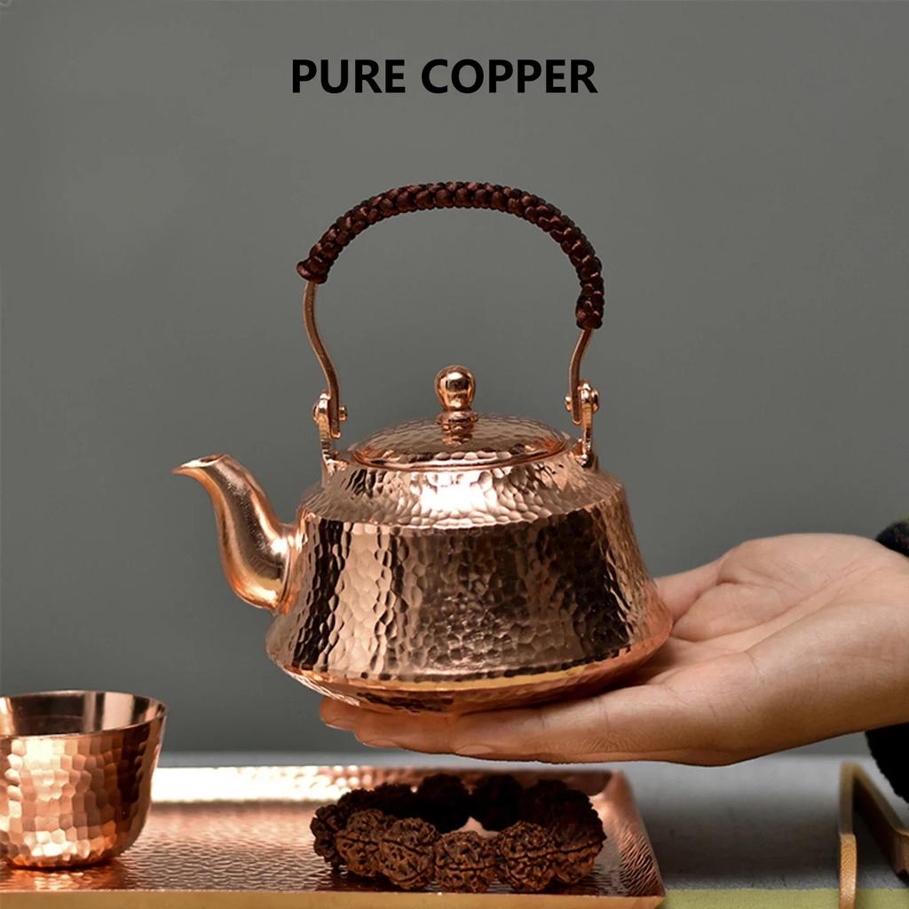 Pure Koperen Theeketel, Handgemaakte Theepot, Retro Pot Voor Kung Fu Thee, 400ml