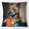 Federa Cuscino Pittura Ritratto Animali Cani Corte Reale Europea Cuscino Decorativo Gatto Vintage per Divano
