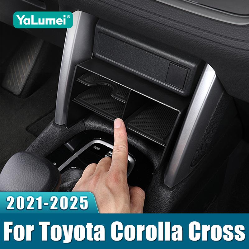 For Toyota Corolla Cross XG10 - 2024 2025 Hybrid Car Multi-function Storage Box Organizer Center Console Holder Tray