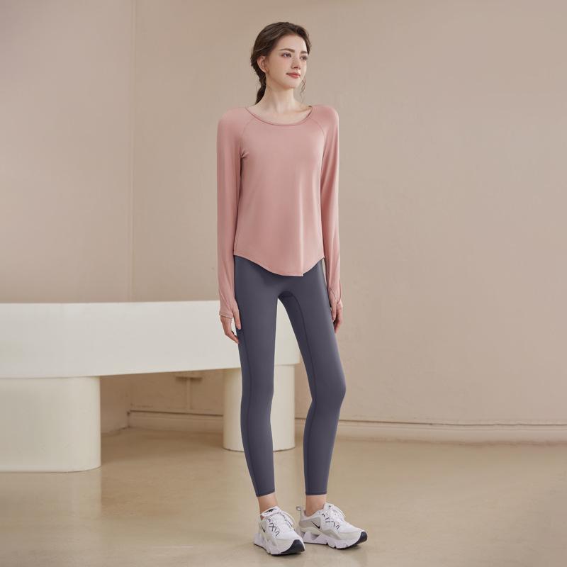 Women's Quick-Dry Mesh Yoga Tops - Long-Sleeve, Breathable Pilates Fitness Wear