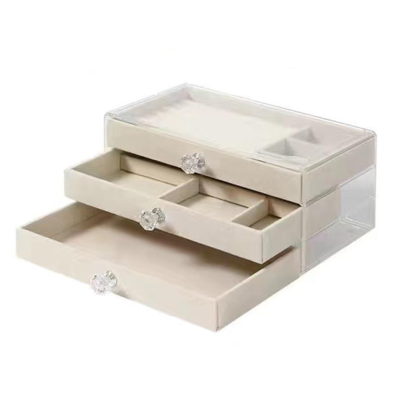 

Jewelry Organizer Box With Dividers For Makeup And Accessories Storage For Home Office Use