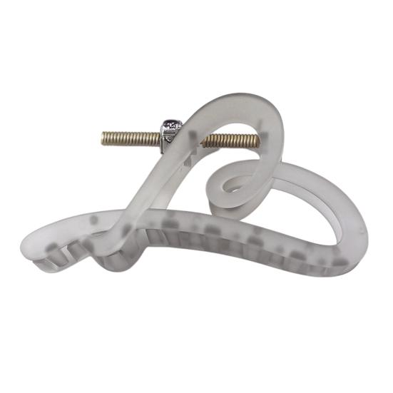 Women Hair Claw Transparent Matte Texture Heart Shape Hair Clip Back Head Shower Hair Claw Hair Accessories