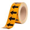 Reflective Pipe Flow Direction Arrow Label Roll