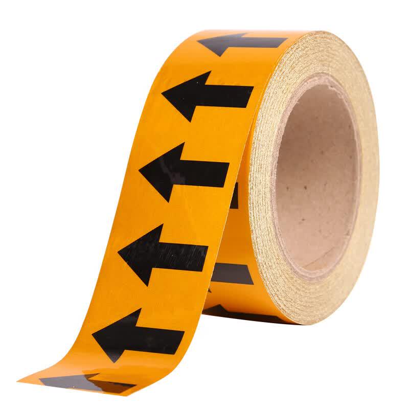 Reflective Pipe Flow Direction Arrow Label Roll