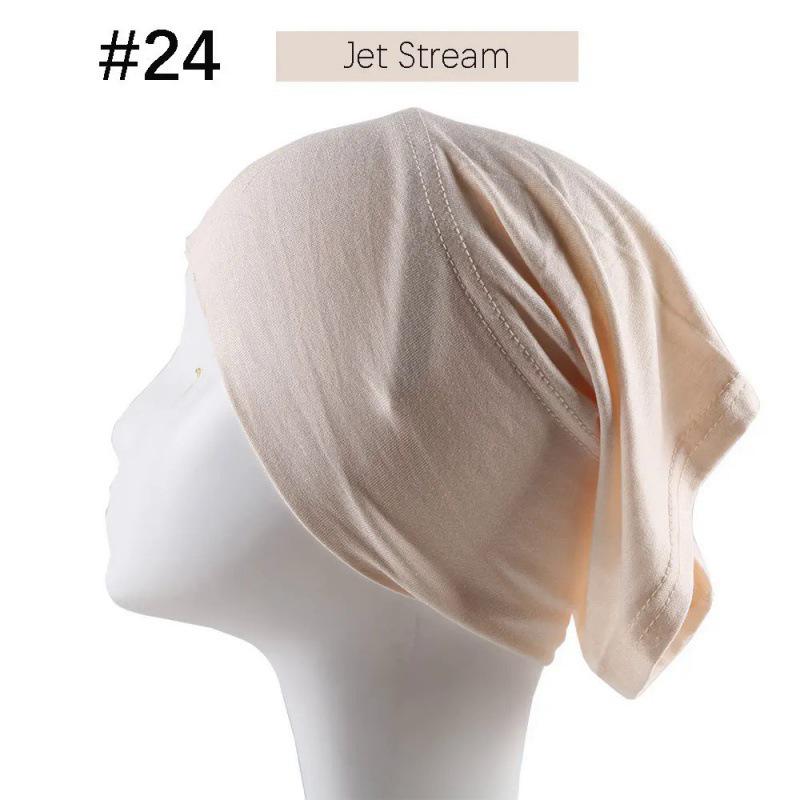 Modal Solid Color Women's High-Elasticity Mercerized Cotton Malaysian Tube Beanie Arabic Snood