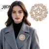 Decorative Lapel Pin Hollowout Star Rhinestone Brooch for Women, Dainty Bridal Dress Pin, Sparkling Jewelry Accessory Daily Wedding Party