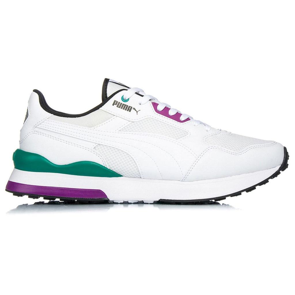 Puma R78 Futr Fabric Synthetic Leather Comfortable Sports Low-Top Lifestyle Shoes Unisex Sneaker White Black 374895-09