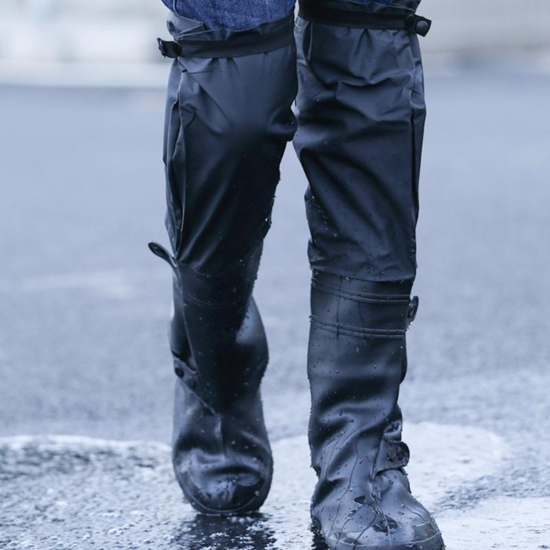 Motorrad-Regenstiefel Wasserdichte Überschuhe Korrosionsschutz Fahrradschuh-Schutz Wiederverwendbare Motorradfahrer-Schutzausrüstung