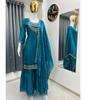 Women Bollwood Fendy Fabric Salwar Suit Sharara Set Indian Designer Party Wear Salwar Kameez