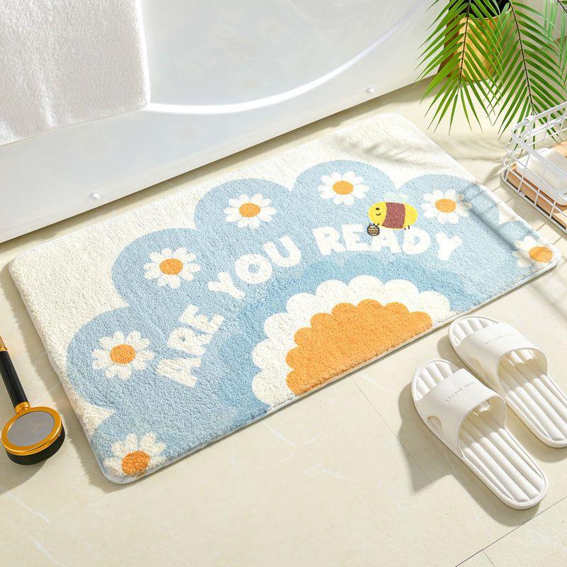 Bathroom Floor Mat Toilet Door Toilet Absorbent Foot Mat Non-slip Bedroom Bed Rug Entry Mat