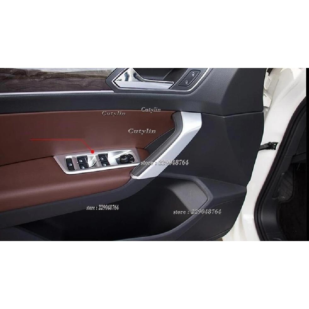 For Volkswagen Touran 2016 2017 2018 Accessories Interior Door Window Switch Cover Trims Sticker Door Window Panel Trim
