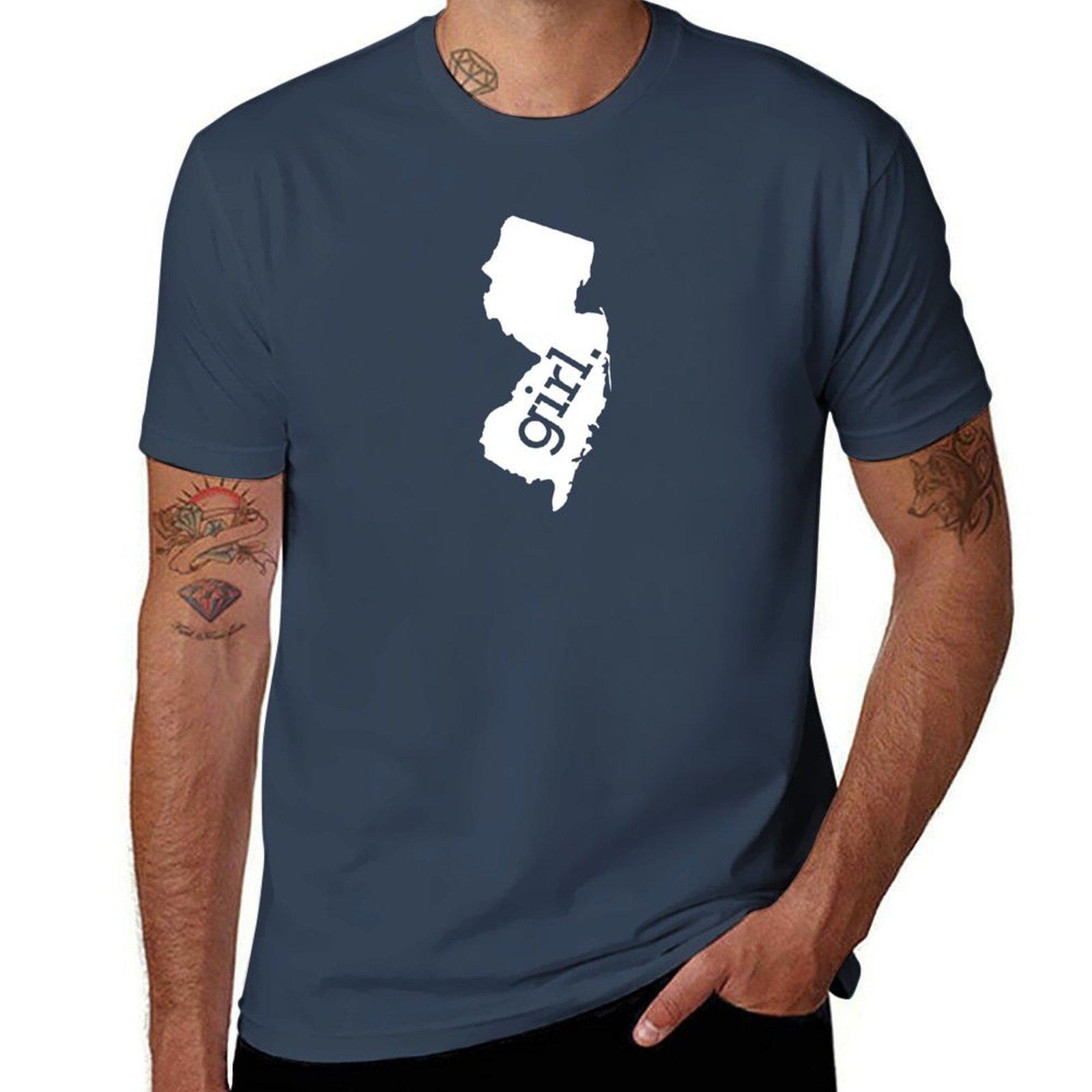 New Jersey Girl TShirt Daily Wear Plain Short Sleeve Shirt S