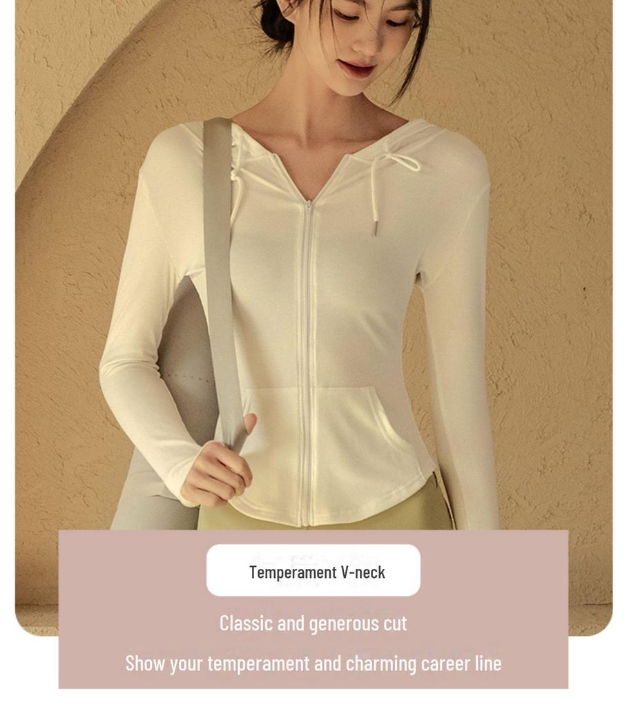 Plus Size Women's Quick-Drying Yoga Jacket - Flesh-Covering, Long-Sleeved Sportswear for Spring and Summer Running & Fitness