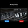 13pcs Silver ABS Car Door Window Glass Lift Button Cover For BMW 5 G30 2018-