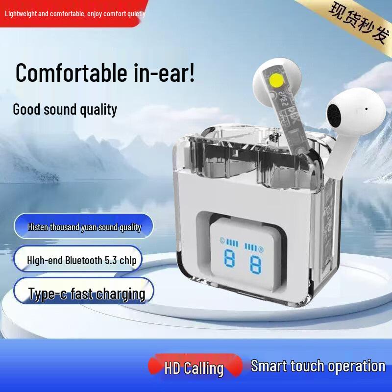 

G60 Wireless Bluetooth Earbuds: Long Battery Life, High-Quality Sound, Noise-Canceling Calls, Semi-In-Ear Design, Perfect for Sports