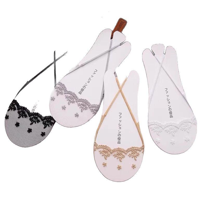 6 Pairs Women's Lace Camisole Boat Socks - Invisible Thin Summer Socks for High Heels | Free Shipping