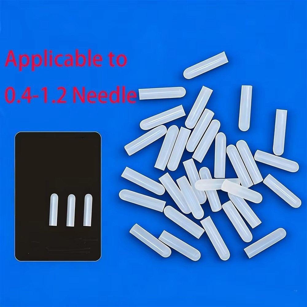 50Pcs Blunt Tip Special Silicone Plug Head Anti Glue Leakage Prevent Solidifying Needle Protective Cover Protective Covers