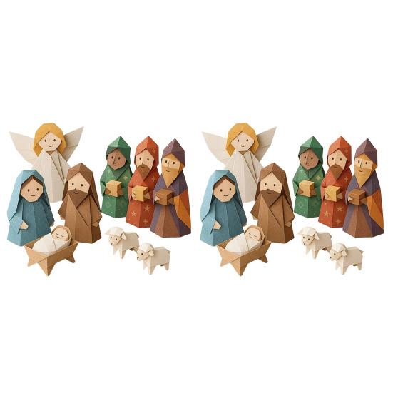 DIY Paper Nativity Scene 3D Origami Paper Craft Kit Christmas Nativity DIY Kit
