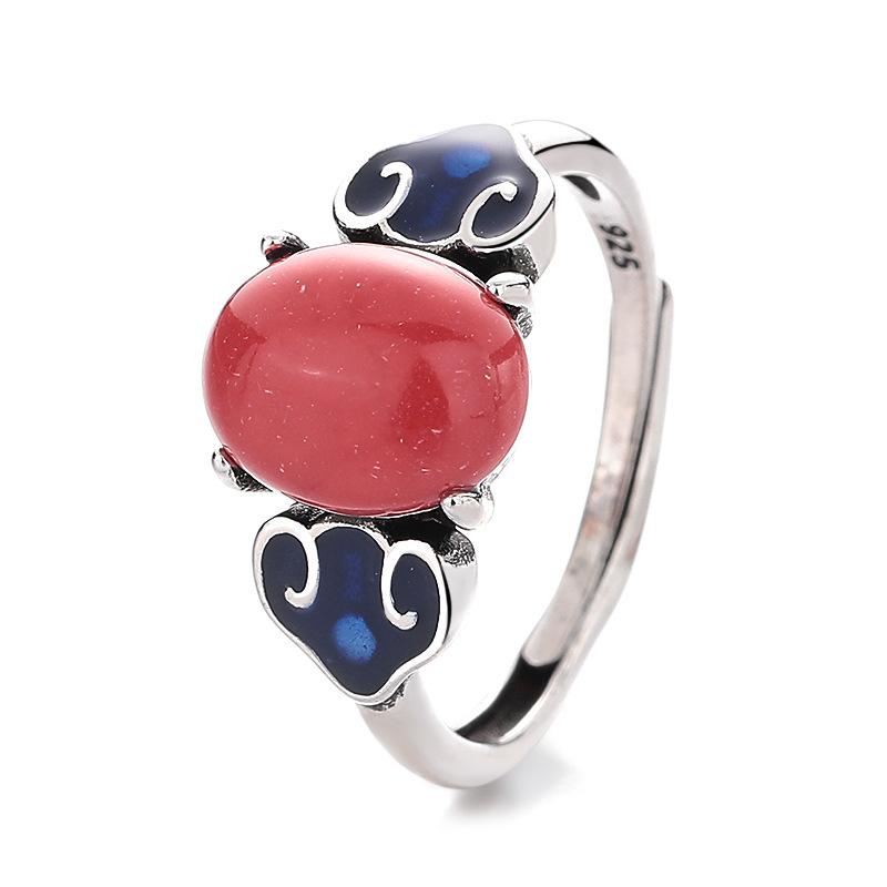 Nanhong Ruyi Egg Ring Retro Palace Wind Ring