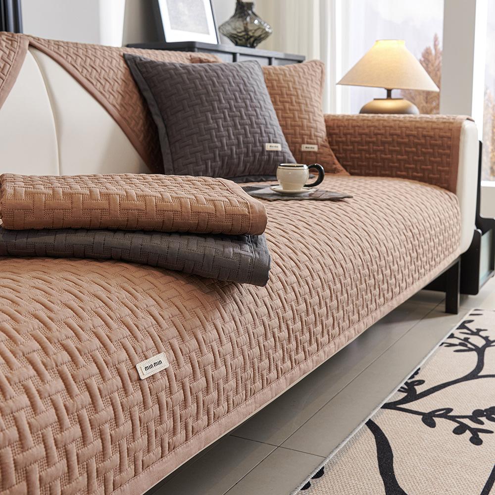 

Nordic Chenille Sofa Towel L Shaped Corner Sofa Seat Cover for All Seasons Non-slip Back Towel Armrest Couch Protector 45x45cm(pillowcase)