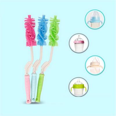 Baby Bottle Brush Cleaner Kit 6 in 1 Multifunctional Cleaning Brush Set for Cups Sports Bottle Baby Bottle Nipple Straws 1box