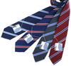 Brand Necktie Made in Japan Silk Jacquard Weave Regimen Stripe [Michiko London] 100% (A Pattern Wine)
