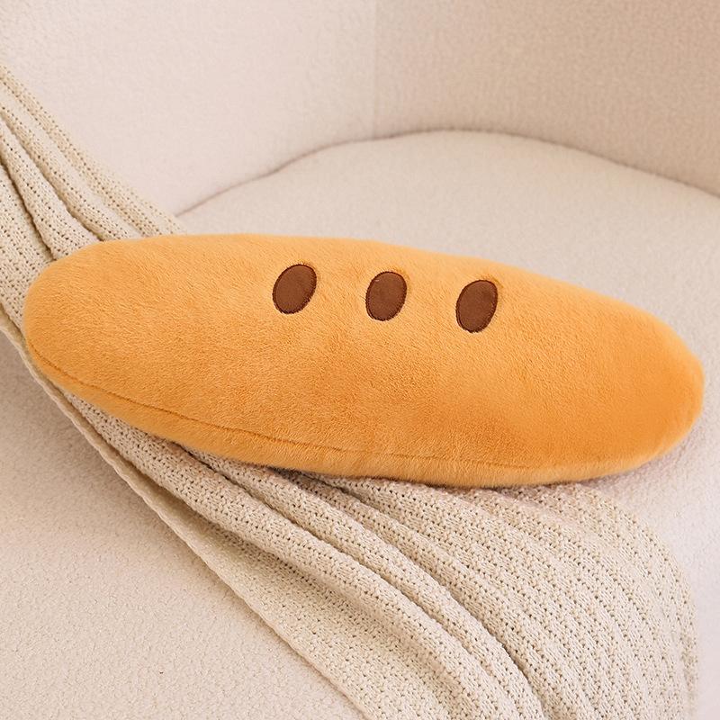 Non-Toxic Cute Bread Shaped Plush Toys Long Pillow Stuffed Soft Cushion Sleeping Dolls Food Theme Christmas Gift Ideas