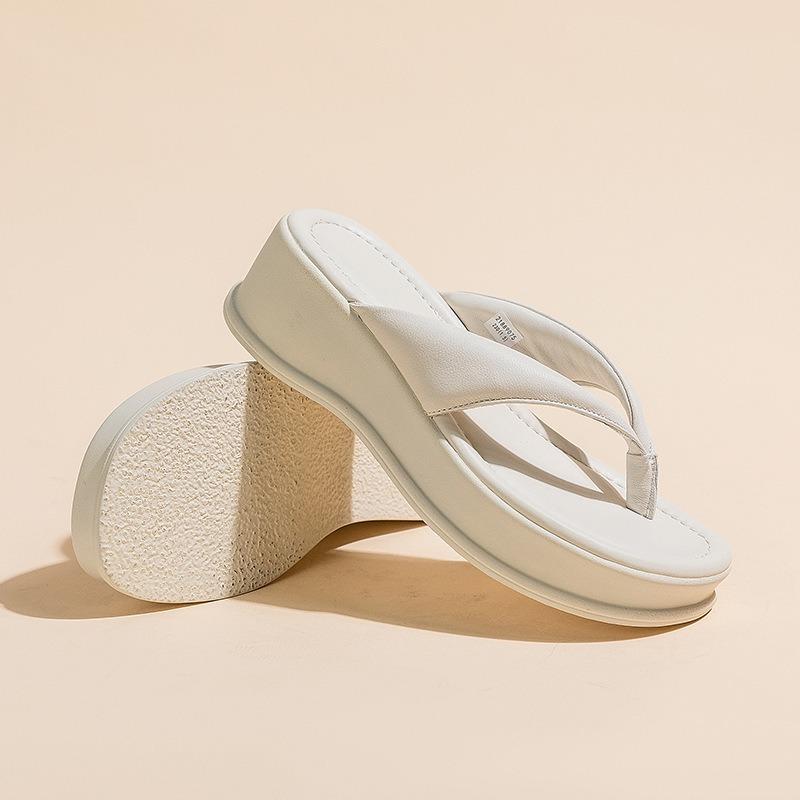 Flat Sandals Thick Leather Soft Bottom Casual Shoes Students Roman Shoes Devotion