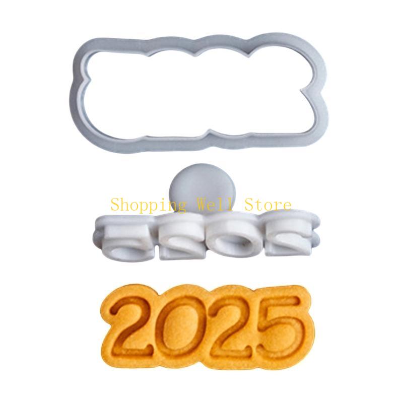 KX4B 2025 Snake Cookie Molds Set Fondant Cutter Plastic Texture Baking Tool