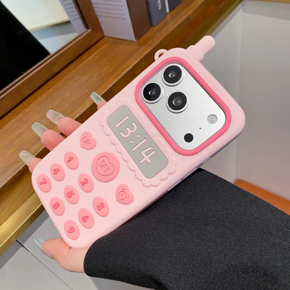 Girl powder three-dimensional love big brother with cat pendant is suitable for Apple 17ProMax mobile phone case iphone15 new 16pro women's 17pro