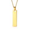 Personalized Women Bar Necklaces Pendant Custom Name Stainless Steel Charm Female Collar
