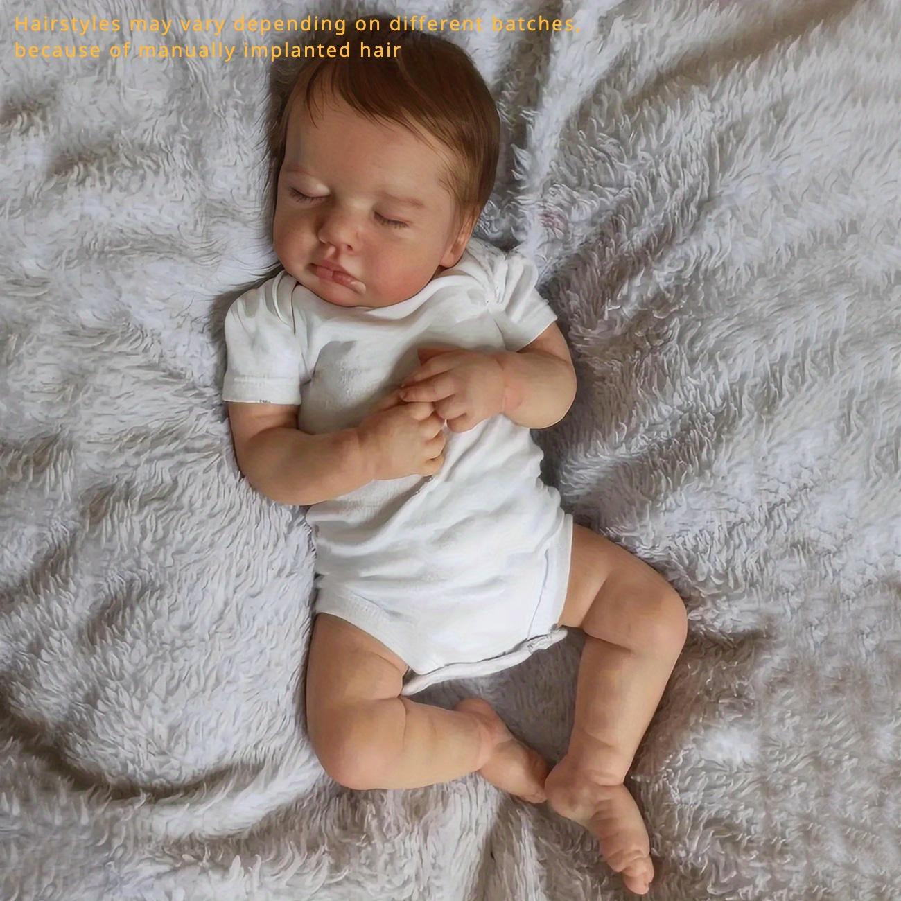 

BZDOLL 50cm Doll Reborn Baby with 3D-Paint Skin and Visible Veins Soft Vinyl Limbs and Cloth Body 20inch Sleeping Newborn Bebe Girl Kids Birthday Gift cloth body doll