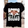Herren Newcastle Geordie BRUNO Fußballfan T-Shirt - mit BRUNO Schriftzug & Spieler-Action-Grafik, Lässiges Rundhals-Kurzarm-T-Shirt für Geburtstag,