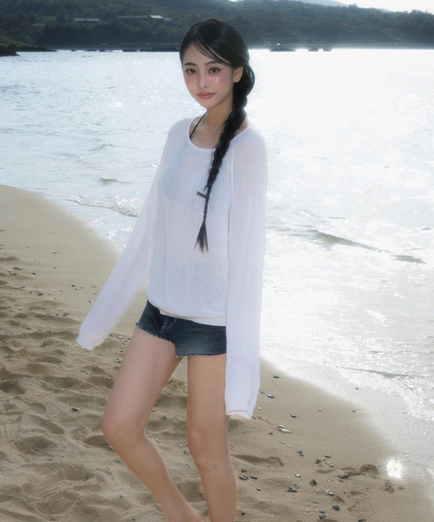 ROSEFRANTZ Boatneck Sheer Basic Knit [Ivory]