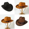 Womens Pink Riveted Cowboy Hat With Sewing Craft For Holiday Parties