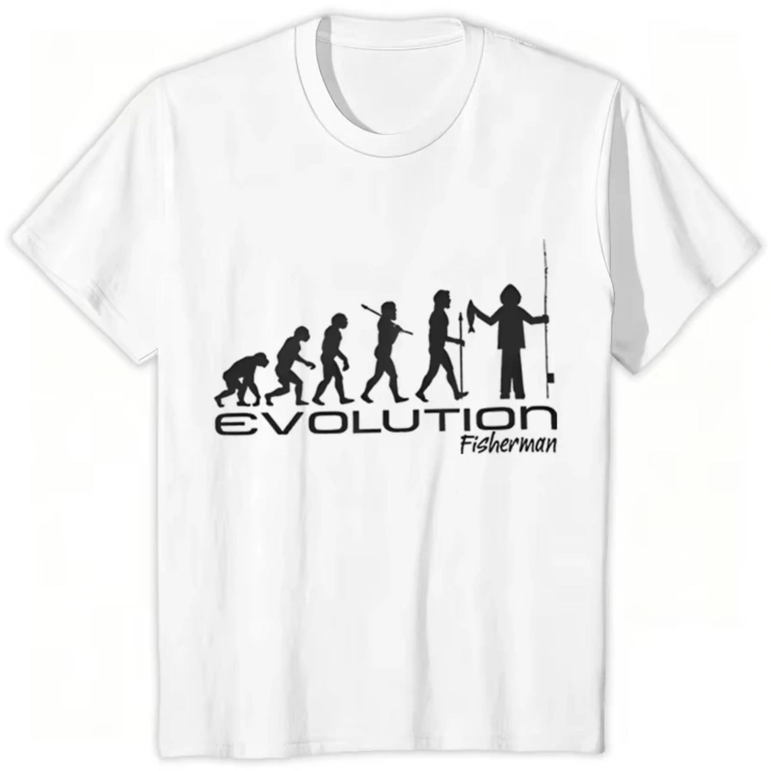 

Fishing Enthusiast Patterned Printed T-shirt - 2026 Summer New Style for Both Men and Women, Suitable for Street Casual Wear S чёрный