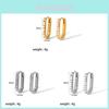 Geometric Pearl Earrings With Rhinestones In Gold For Women