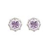 S925 Sterling Silver Natural Topaz Citrine Amethyst Olive Garnet Color Treasure Ring Women'S Jewelry Set Earrings