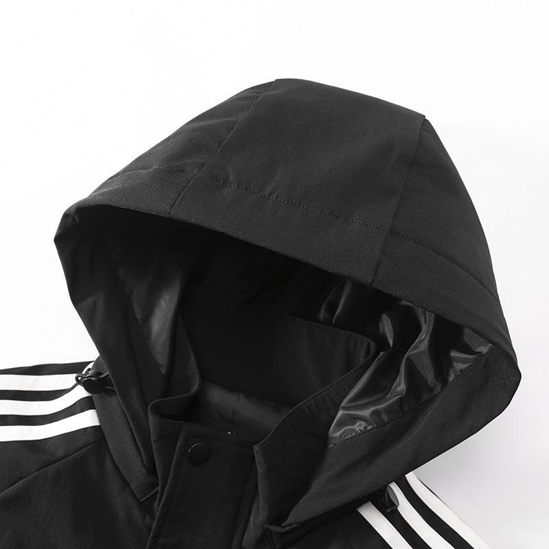 Drei-Streifen Jacke Herren Herbst Trendy Lässig Herren Dünne Windjacke Herren Frühjahrskleidung Teenager Sport Kapuzenjacke